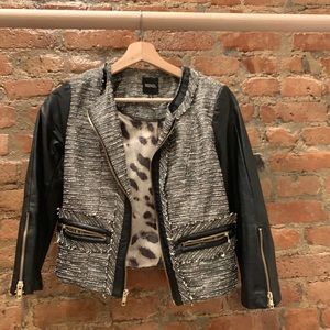 Going Out Leather/Knit Jacket